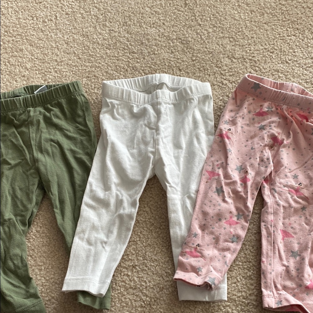 Kids Bottoms Set - Green, White, and Pink